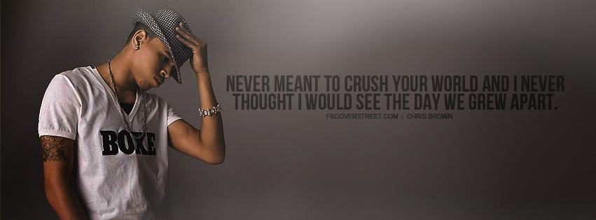 Chris Brown Say Goodbye Quote Facebook cover