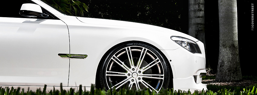 BMW 7 Series White  Facebook Cover