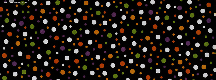Halloween Colored Dots Pattern Facebook cover