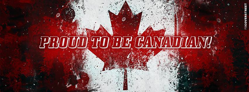 Proud To Be Canadian Flag Facebook cover