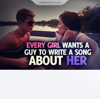 Write A Song About Her Quote Facebook picture