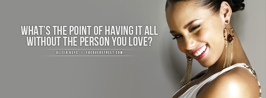 Alicia Keys Whats The Point Facebook Cover