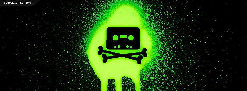 The Pirate Bay Spraypaint Skulls and Bones Tape Cassette Logo Facebook cover