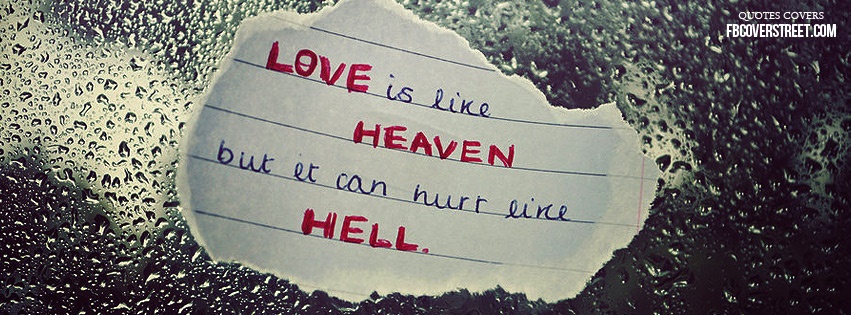 Love Is Like Heaven Facebook cover