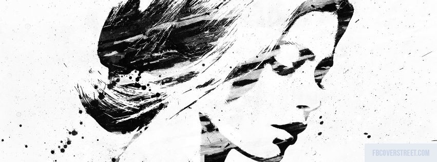 Illustration Black and White Facebook Cover