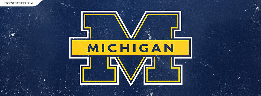 University of Michigan Grungy Logo Facebook cover