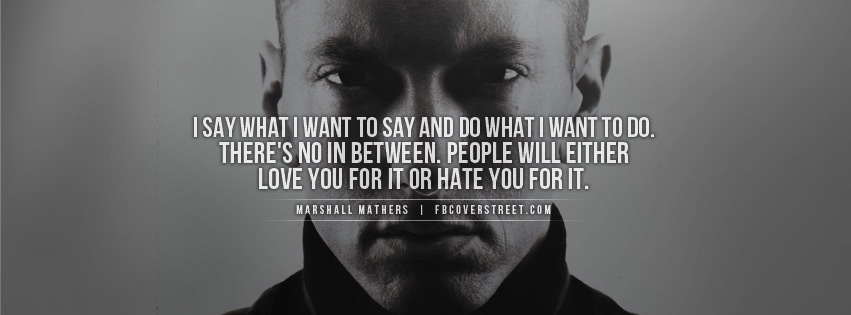 Eminem Say What You Want Facebook Cover