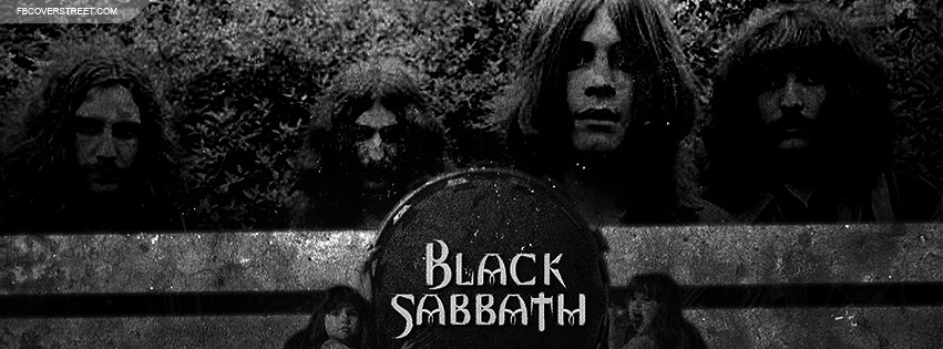 Black Sabbath Black And White Facebook cover