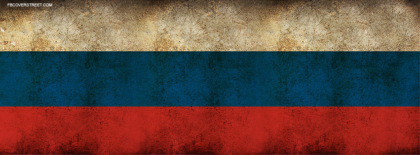 Russian Flag Concrete Wall Facebook cover