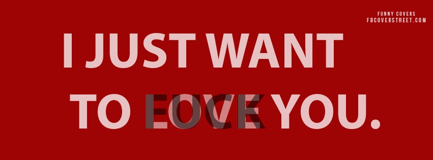 I Just Want To LoveF*ck You Facebook Cover