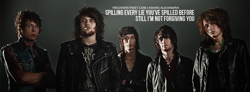 Asking Alexandria Spilling Every Lie Quote Facebook Cover