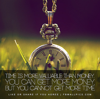 Time Is More Valuable Than Money Quote Facebook picture