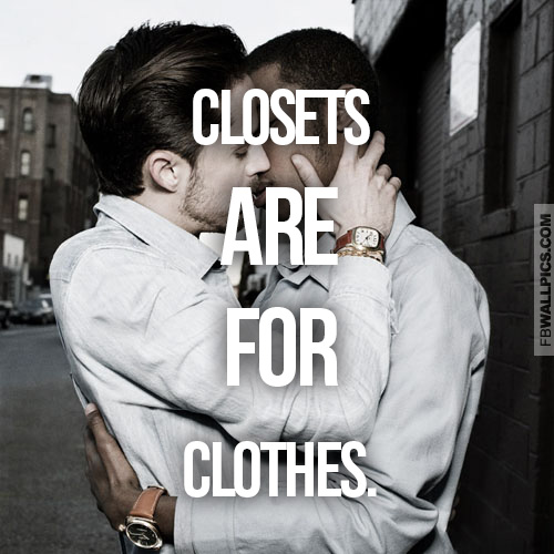 Closets Are For Clothes Gay Pride Quote Facebook picture