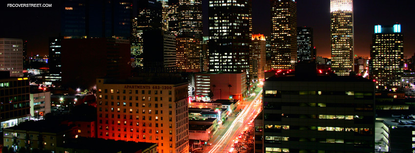 LA Buildings Light Motion Facebook cover