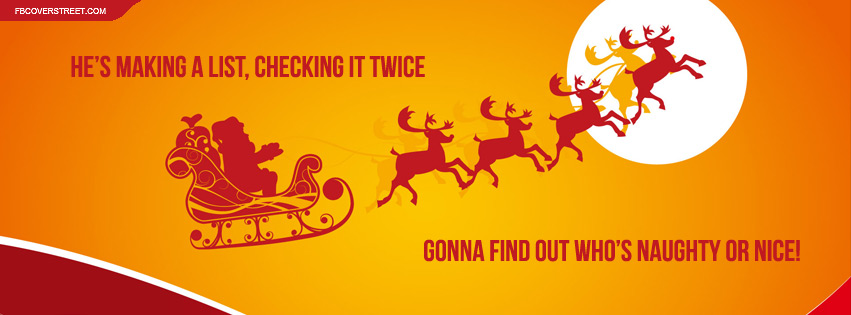 Making A List Checking It Twice Quote Facebook cover