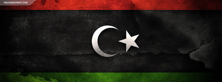 Libya Flag Grungy Facebook Cover