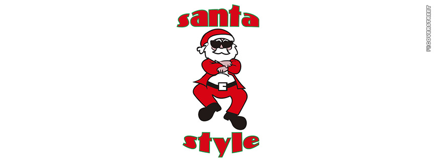 Santa Style Gangnam Style  Facebook cover