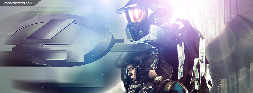 Halo 4 Master Chief Looking Back Facebook Cover