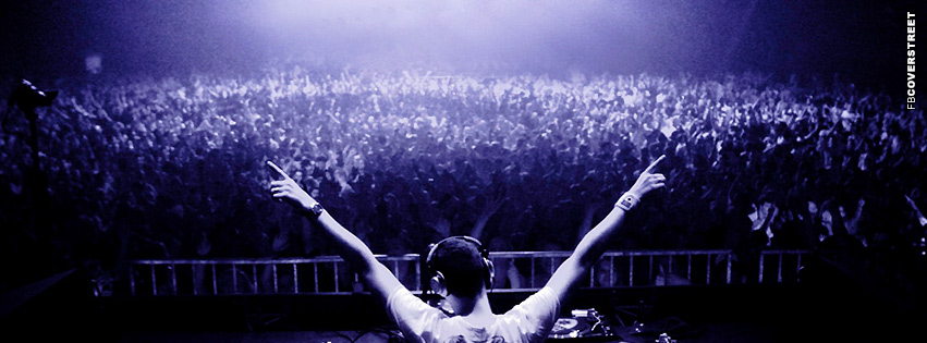 Throw Your Hands Up DJ Clubbing Crowd  Facebook Cover