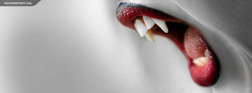 Vampire Getting Ready To Bite Facebook cover