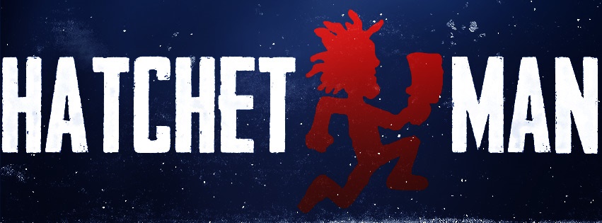 Hatchet Man Logo Blue & Red Facebook cover