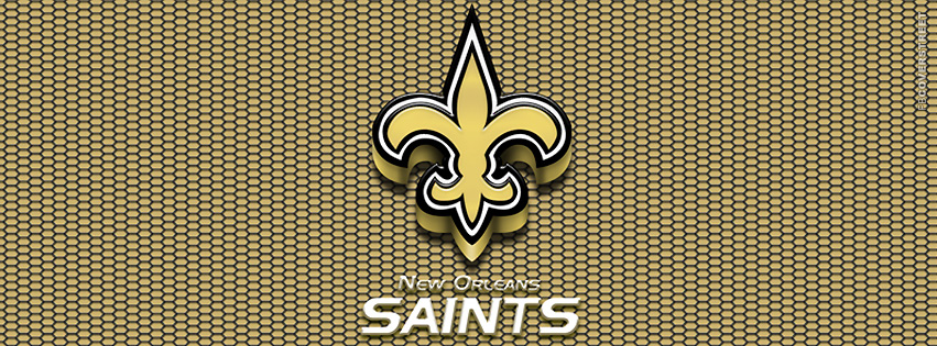 New Orleans Saints Honeycomb Pattern Facebook Cover