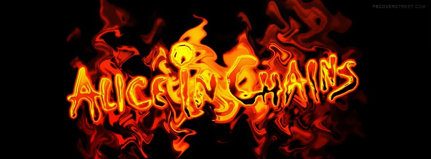 Alice In Chains Flame Logo Facebook cover