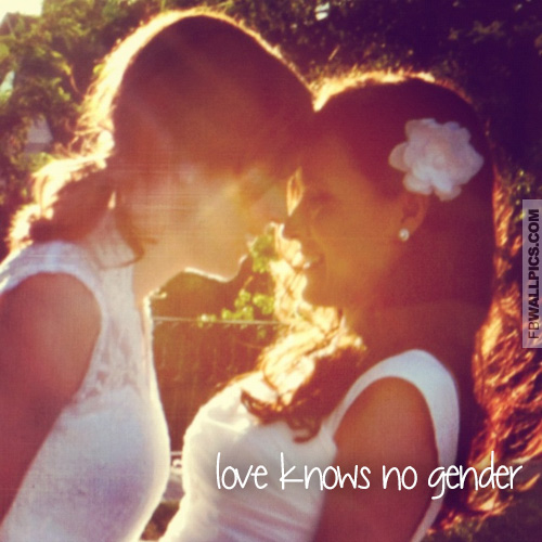 Love Knows No Gender Lesbian Quote Facebook picture