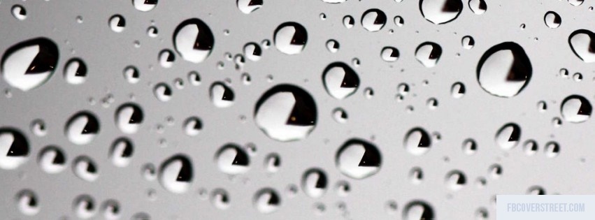 Water Droplets 2 Black and White Facebook cover