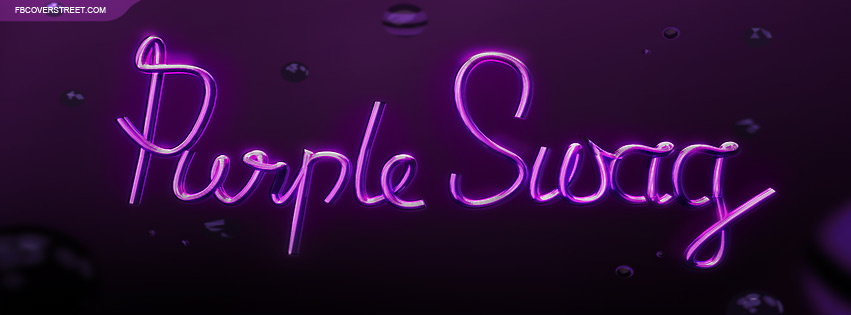 Purple Swag Typography Facebook cover