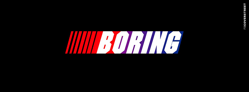 Nascar Boring Logo  Facebook cover