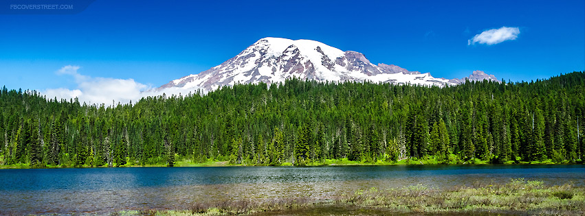Lush Green Forest And Mountain Facebook cover
