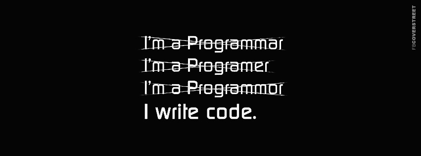 Im A Programmer  Facebook cover