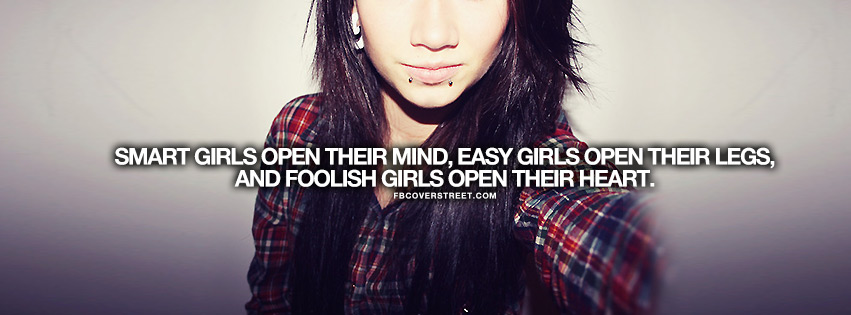A Girls Mind Heart and Legs Quote Facebook cover