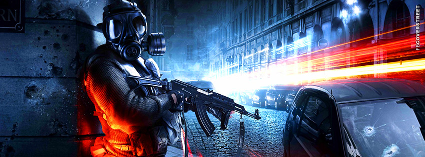 Battlefield 3 Gas Mask Facebook Cover