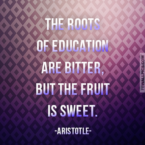 Aristotle The Roots of Education Wisdom Quote  Facebook picture