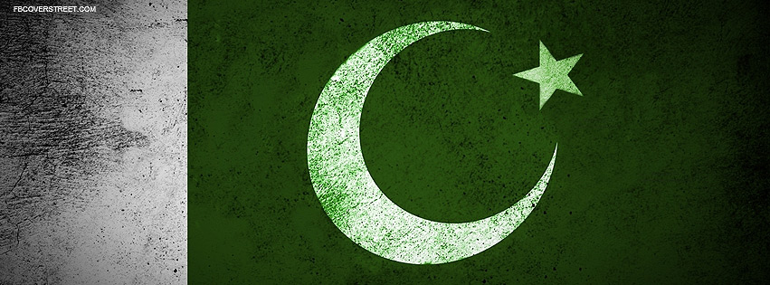 Pakistan Flag Grungy 2 Facebook Cover