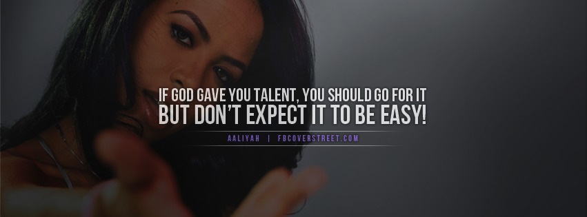 Aaliyah Dont Expect It To Be Easy Facebook cover