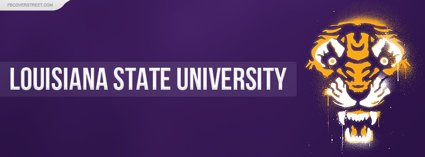 Louisiana State University Spraypainted Tiger Logo Facebook cover