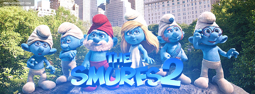 The Smurfs 2 Full Group Facebook Cover