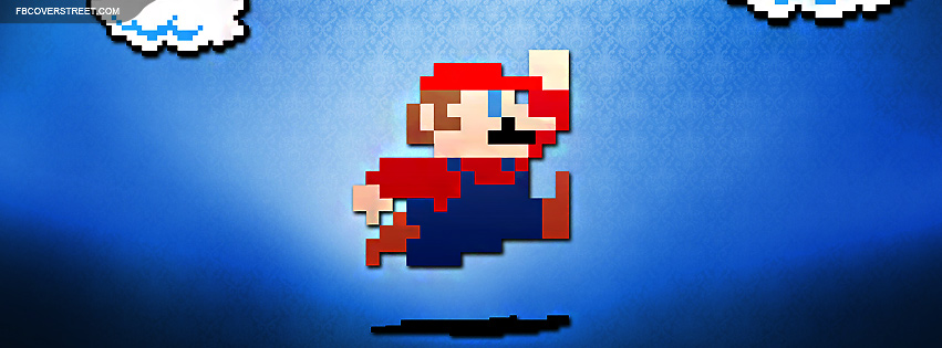 Super Mario Pixelated Facebook cover