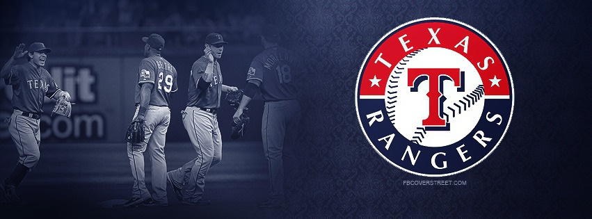 Texas Rangers Team & Logo Blue Facebook cover