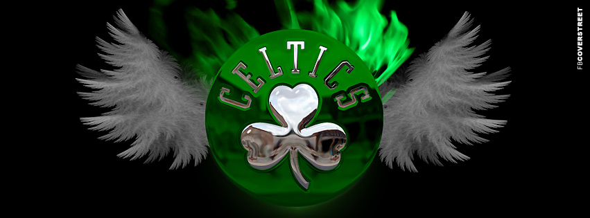 Boston Celtics Chrome Logo  Facebook Cover
