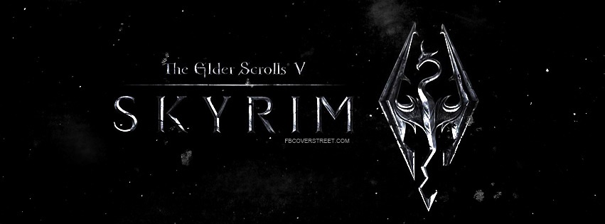 Skyrim Logo Facebook cover