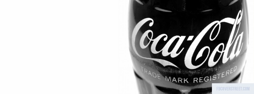 Coca Cola 1 Black and White Facebook cover