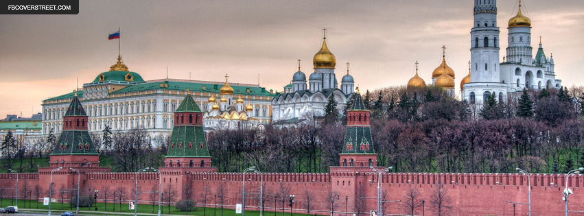 Moscow Russia The Kremlin Wall Facebook Cover