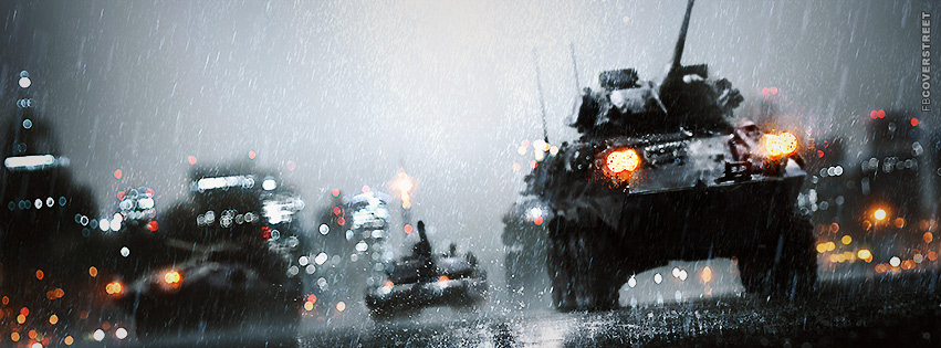 Battlefield 4 Rainy Tanks  Facebook Cover