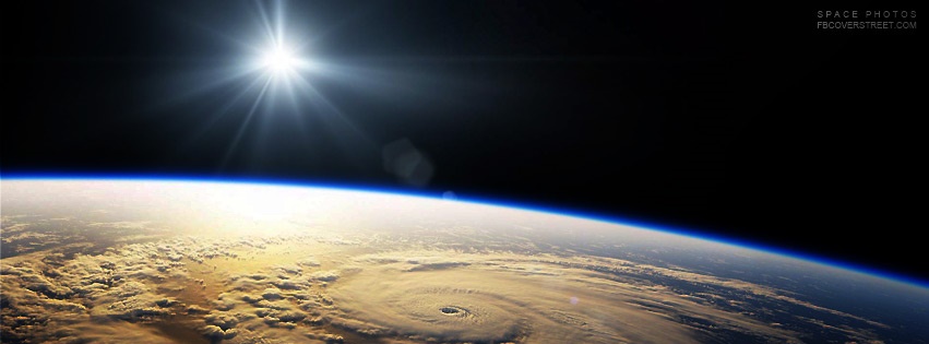 Massive Hurricane Space View Facebook cover