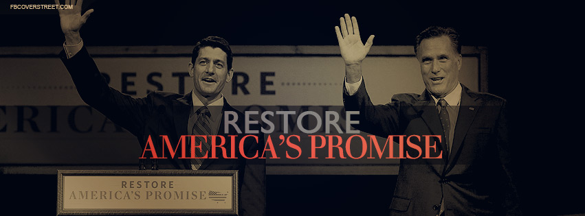 Romney Ryan 2012 Restore America's Promise Facebook cover