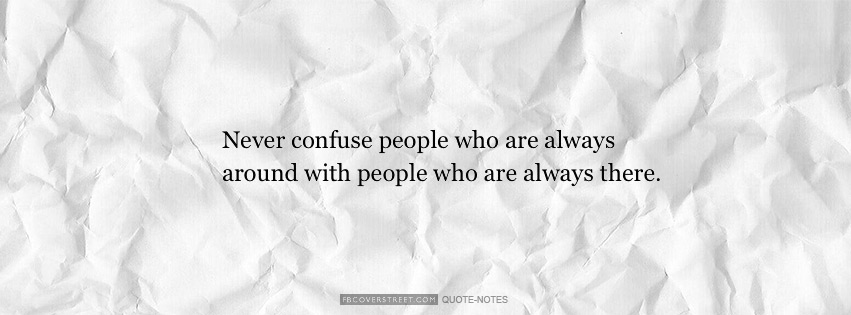 Never Confuse People Quote Facebook cover